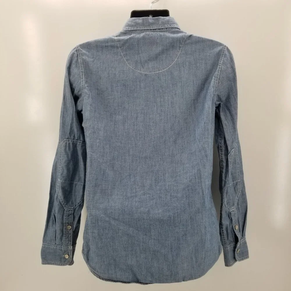 True Religion Denim Distressed LONG SLEEVE Mens SHIRT Small S